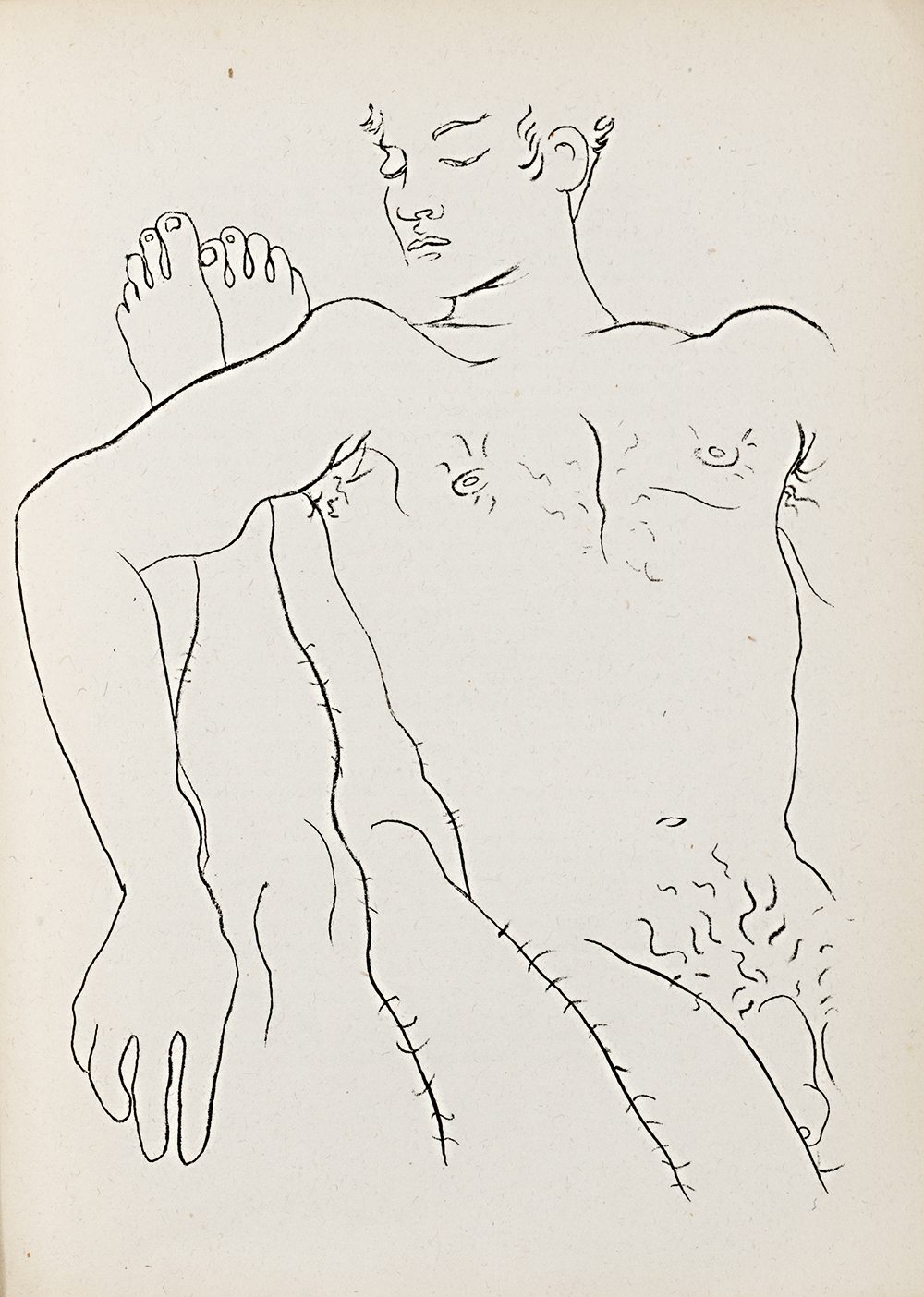 Jean-Cocteau,-llustration-zu-Jean-Genet