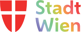 Colorful logo of Stadt Wien, representing Vienna's Pride celebrations and community spirit.